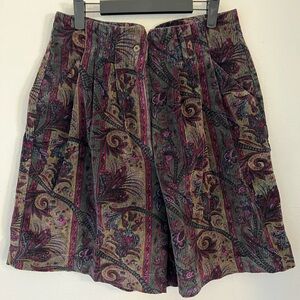The Limited Multicolor Paisley Corduroy Skirt